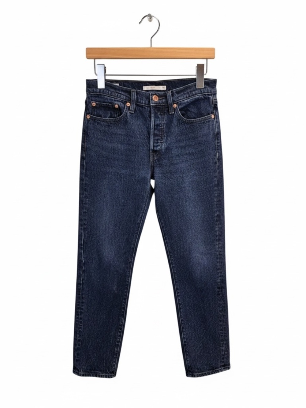 Levi’s Wedgie Fit Jeans 27 Dark Wash High Rise Button Fly Vintage Straight Leg